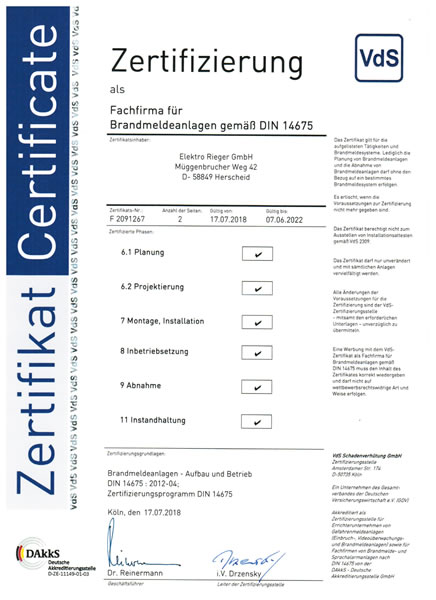 Brandschutzexperte Elektro Rieger  Elektro Rieger: Zertifizierter Brandschutzexperte in Gummersbach, Wipperfürth, Hagen, Sundern